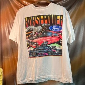 Vintage 90’s ford‎ horsepower t-shirt 1991 XXL 50” waist 50” chest 204.